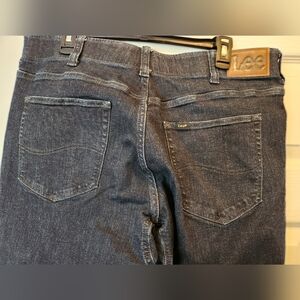 Lee Dark Blue Denim Jeans, Elastic Waist Size 36x30